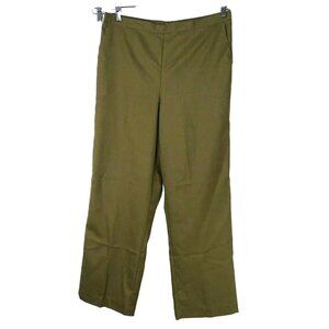 Alfred Dunner Pants Pull-On Straight Leg Women Size 18 Brown Texture Pocket NEW